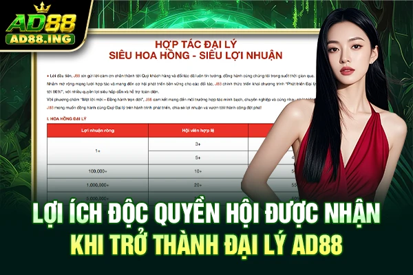 Lợi ích độc quyền hội được nhận khi trở thành đại lý AD88
